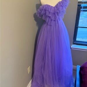 Elegant Purple Tulle Formal Gown